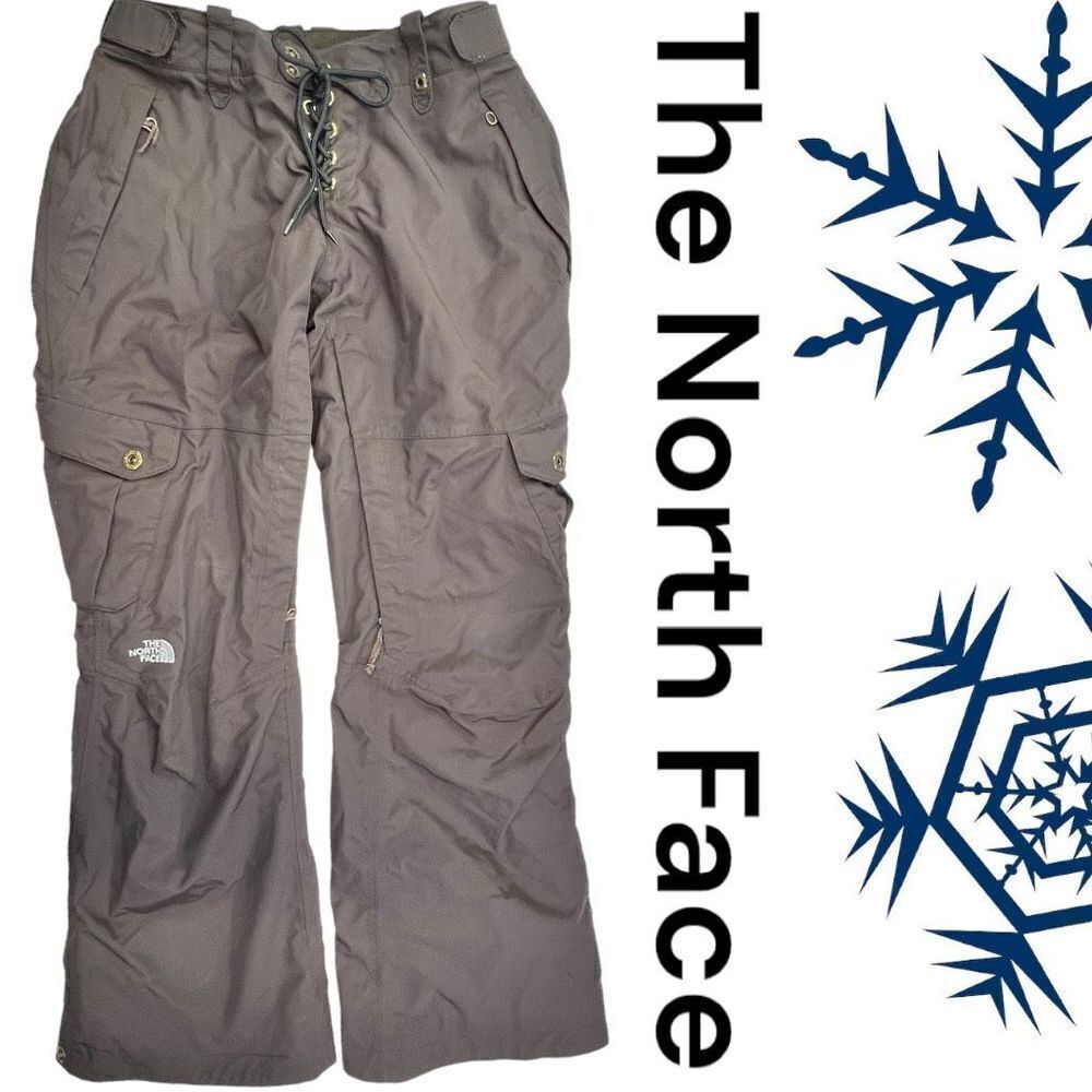 The North Face Women's Snowboard Snow Pants Lace Up Ski Winter DK Brown M